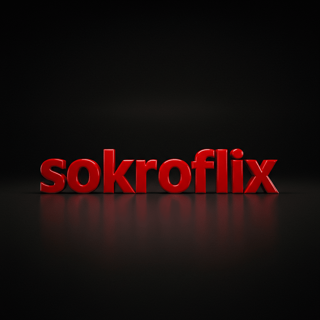 image fond noir avec "sokroflix" &eacute;crit en rouge dessus
